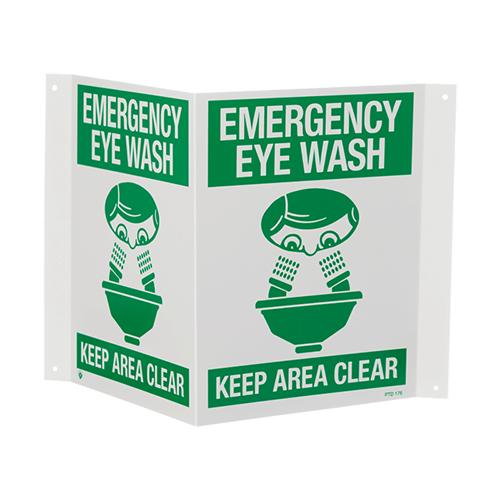 PTD176 Emergency Eye Wash Sign	